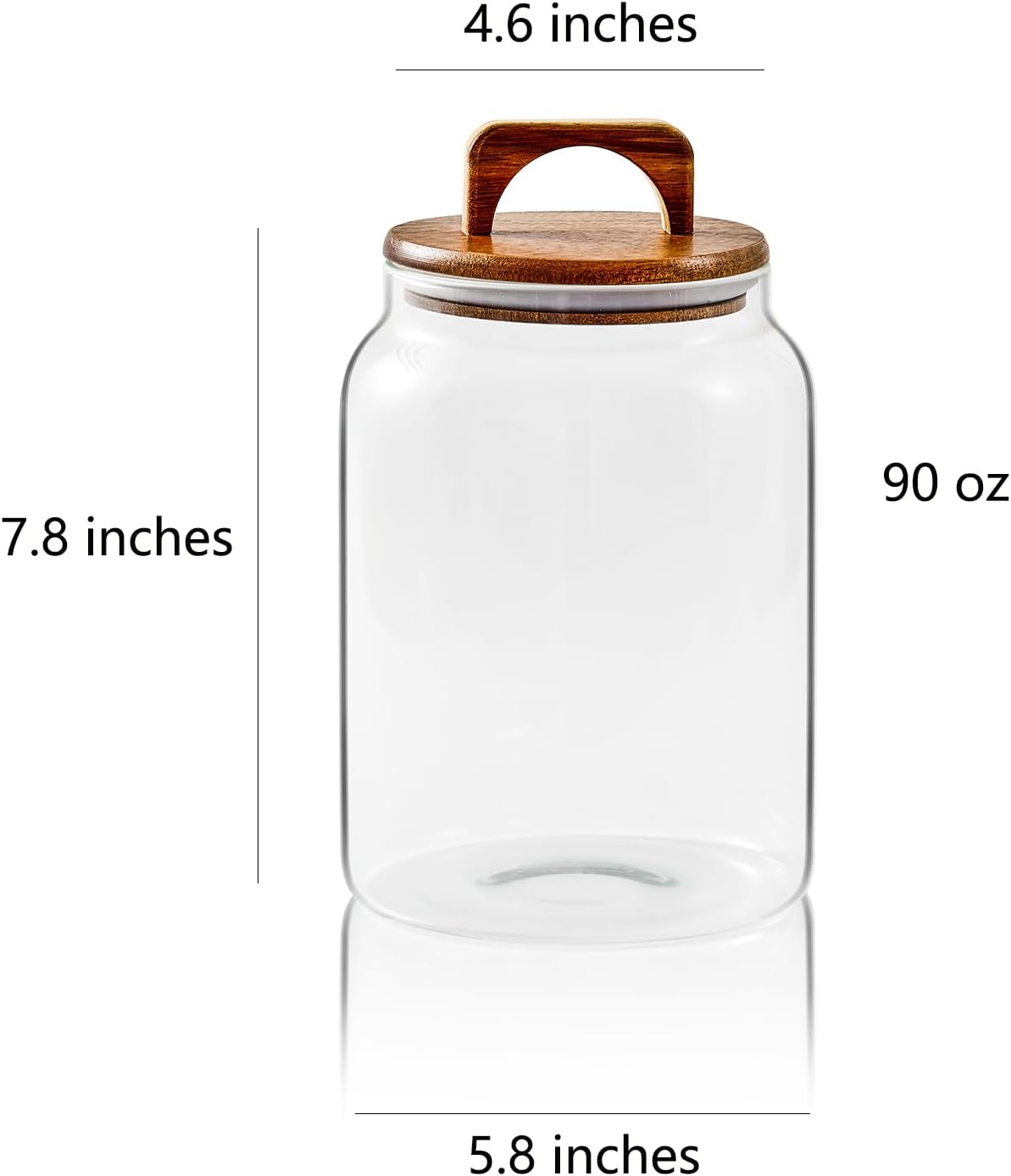 Glass Jars for Laundry Room Organization, 90 ounce Laundry Pods Container, Glass Food Storage Jars with Airtight Lid, 2 Pack, Hand Lid - Image 2