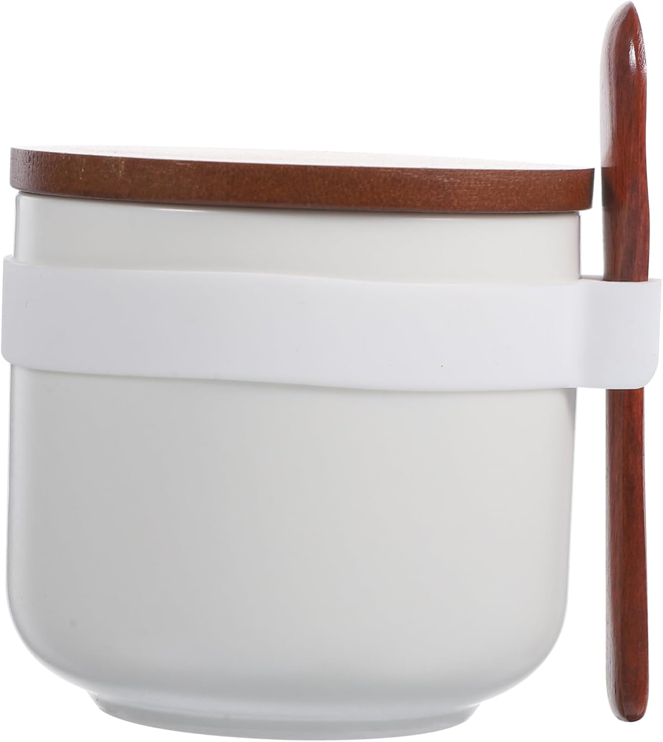 Kitchen Ceramic Seasoning Storage Jar with Lidded Design and Spoon Multi Functional Spice Container for Storing Spices Snacks and Sundries and Easy to Clean